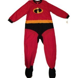 Disney Pixar Incredibles 2 Red One Piece Footed Pajamas Toddler Size 5T